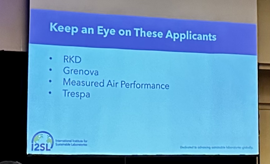 ISternitzke's tweet photo. Trespa presented its first entry to the Lab Awards at the conference of I2SL: International Institute for Sustainable Laboratories. Trespa®TopLab®PLUS ALIGN, presented in a first reference projects, demonstrated the increased #renewable #content in our product. @TrespaTweets https://t.co/c9JpEmZURT
