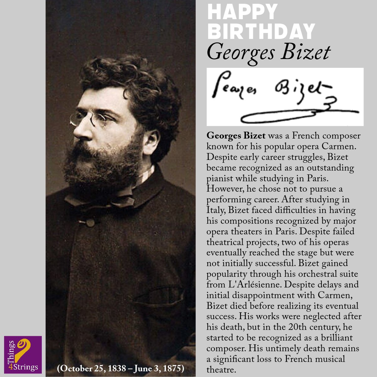 Things4Strings's tweet image. Celebrating the minds of #Strauss, #Bizet, and #Gretchaninov on their birthday  🎉 🎶  Excited to play some Strauss at rehearsal tonight!

#composers #birthday #betterskillsgreaterjoy