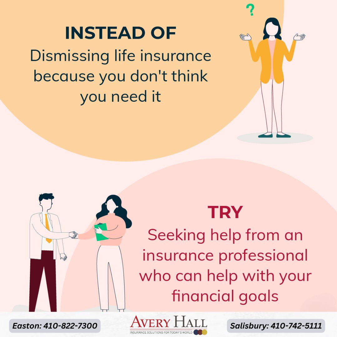 AveryHallIns's tweet image. Why struggle with life insurance alone? 🤔 Contact an insurance professional today at 410-822-7300 (Easton) or 410-742-5111 (Salisbury.) 

#lifeinsurance #lifeinsurancehelp