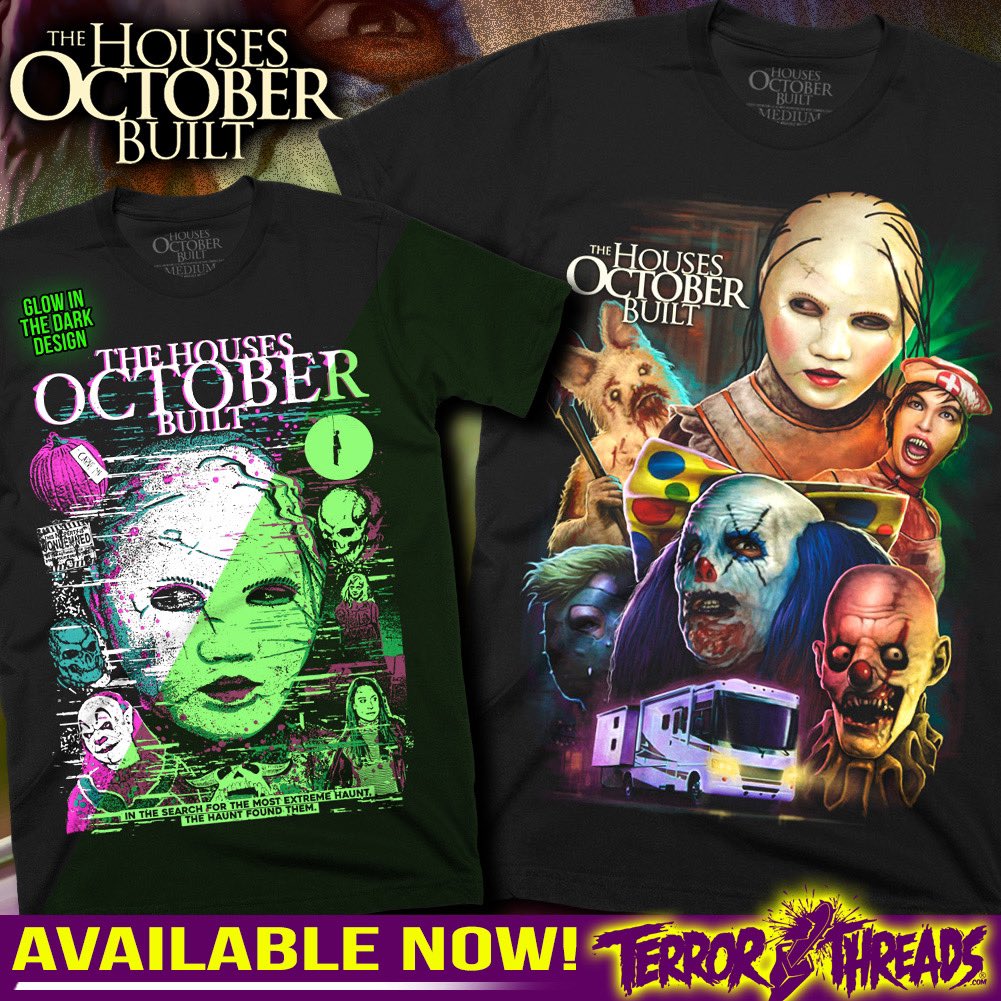 Our new, officially licensed, The Houses October Built collection is now available! Grab yours while you can by clicking on the link in our profile or shop, TERRORTHREADS.COM🏚️ #thehousesoctoberbuilt