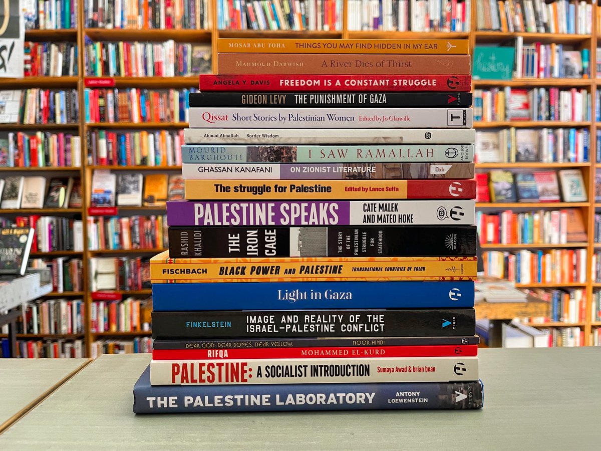 PilsenCommBooks's tweet photo. We've had many people ask us about books to read on the struggle for Palestinian liberation. We've updated our Palestine reading list with more history, fiction and poetry. All of these books should also be available at your local library. https://t.co/4NqcygZPNi https://t.co/7As0Uo1NYr