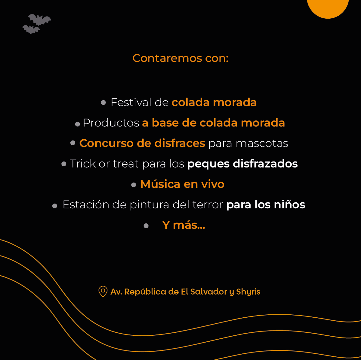 labus_ec's tweet photo. ¡Te esperamos en #LabUS el 28 de octubre para nuestro emocionante #FestivalDeTerror! 👻🎃                                                           

🎭 Concurso de disfraces para mascotas, festival  de colada morada y diversión garantizada. 
 
¡No te lo pierdas! 🌟 https://t.co/0620USRUFz
