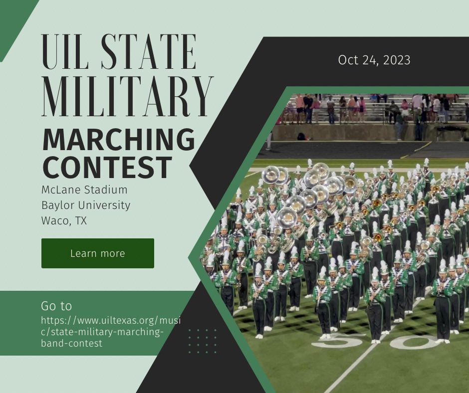 lobo_band's tweet photo. The Big Green Marching Machine has secured a spot and advanced to the final round of State competition! We perform at 8:45!! 💚💚💚

#RaiseYourHand #GoLobos #BGMM https://t.co/hZVwH0embr