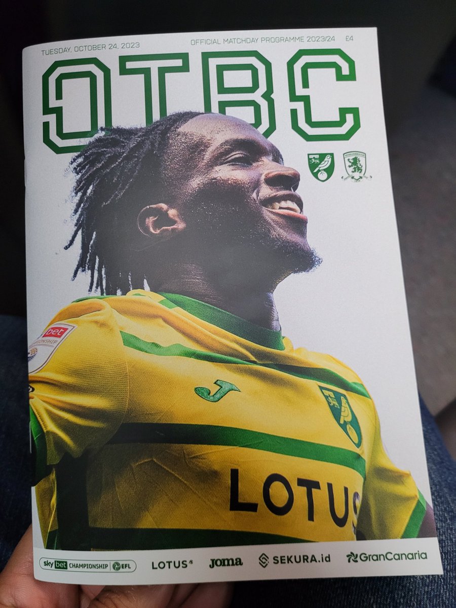 ⚽️ Norwich City v Middlesbrough
🏆 Championship
🏟 Carrow Road

#SkyBetChampionship #EFLChampionship #EFL #OTBC #OnTheBallCity #NorwichCity #Canaries #TheCanaries #NCFC #carrowroad #stadium #printedprogramme #matchdayprogramme