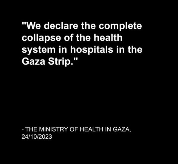 Se acabó. Los hospitales de Gaza se han colapsado. Y todavía hay quien duda de que esto es un genocidio, en diferido, para más saña