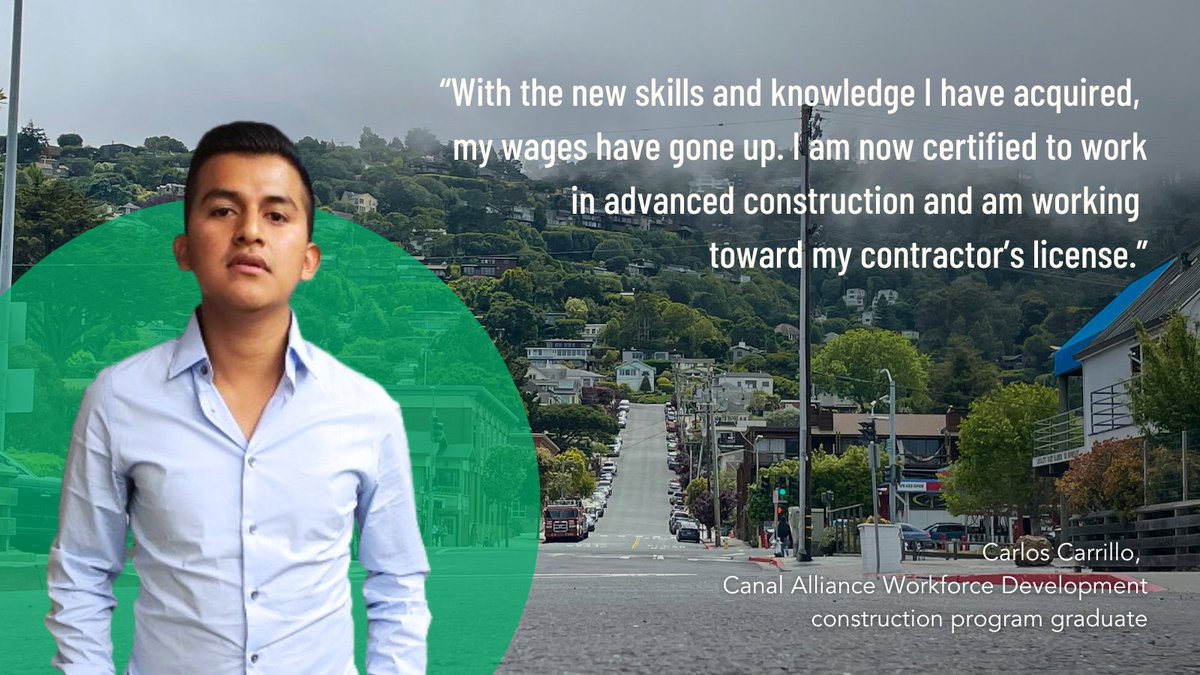 The Workforce Development program by #TippingPointGrantee @canalalliance supports immigrants in their budding careers to earn higher wages + build a #BayArea where all of us don't just get by, but thrive.