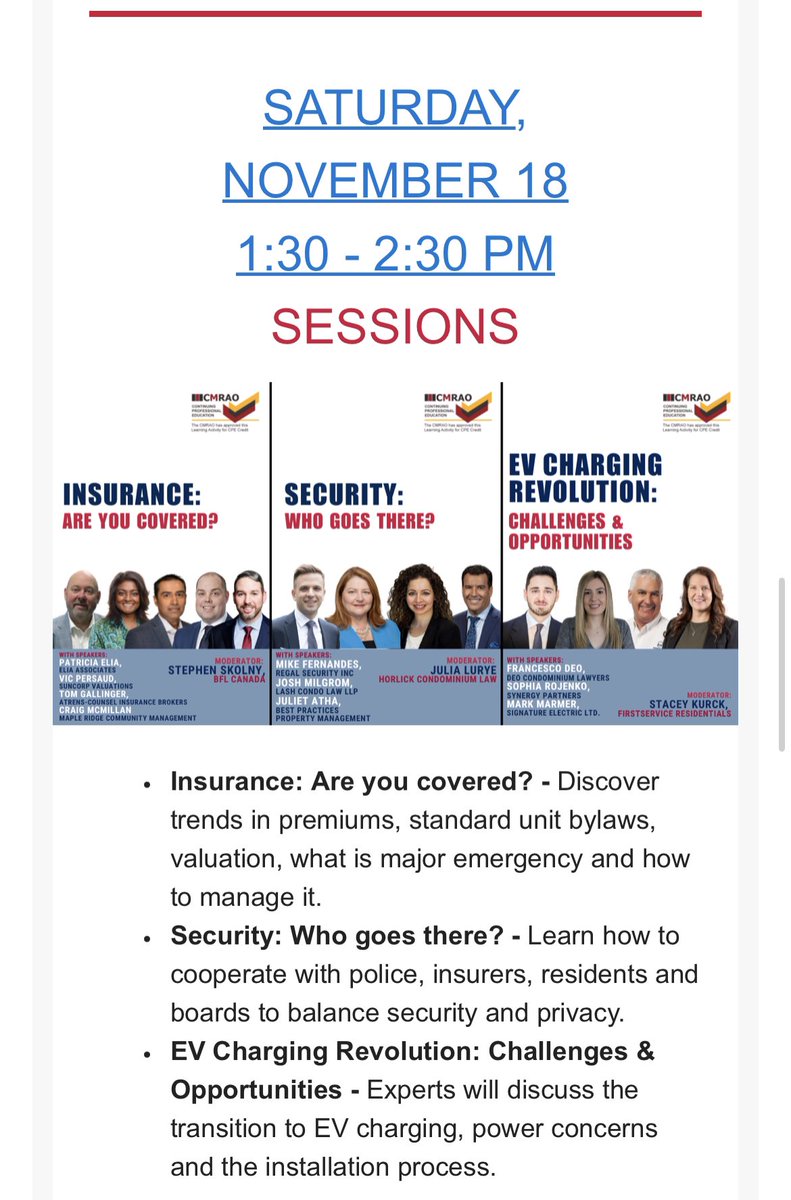 Danileelee76's tweet image. If you are a Condominium Manager, a Director of a Condo or simply a condo owner, this is the event to attend this year! 

Register today for the annual Condo Conference, and join us! 
 condoconference.ca 

#CondoConference2023 #Speaker