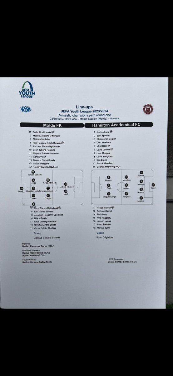 Absolutely delighted for one of my Pupils Ross

Since signing with the 18’s- training full time has travelled with the U19’s as part of the @UEFAYouthLeague Champions league squad⚽️

At only 16 showing potential beyond his years👏🏻

Keep working hard Captain💪
<a href="/acciesfc/">Hamilton Accies FC news stats info</a> <a href="/St_Rochs/">St Roch's Secondary</a>