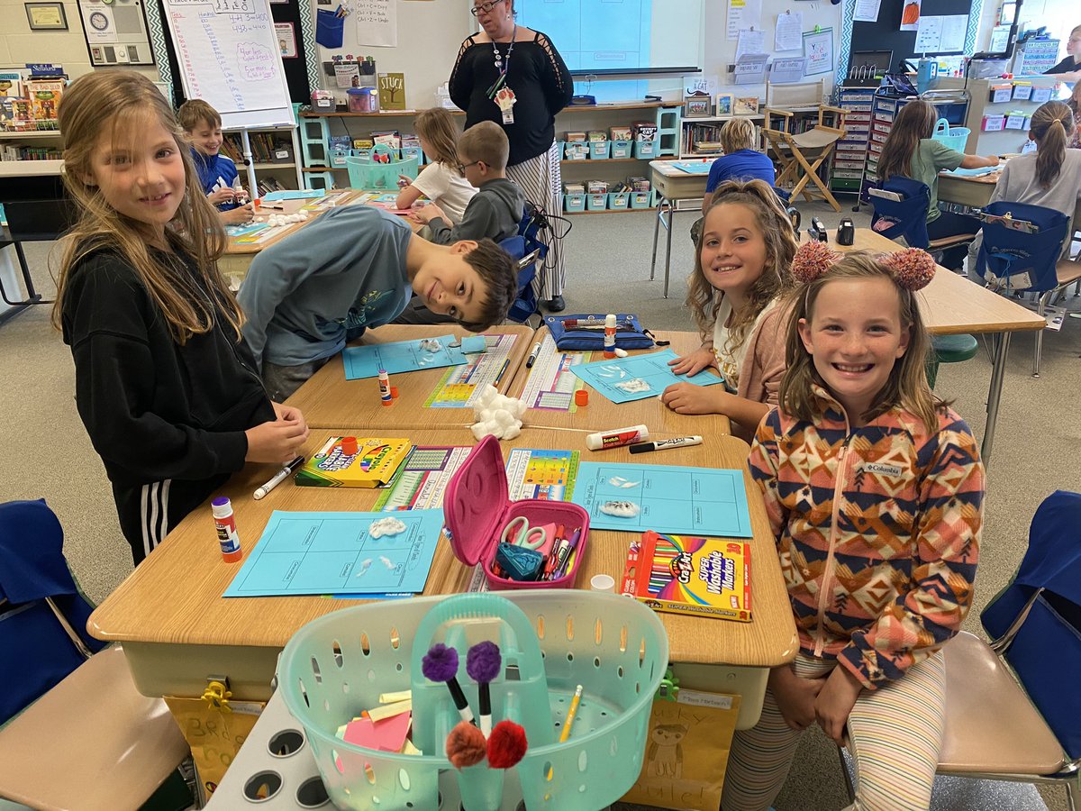 MrsPaulson2's tweet photo. Yesterday we learned about different types of clouds and created our own representations using cotton balls! https://t.co/rYoHe2hLPI