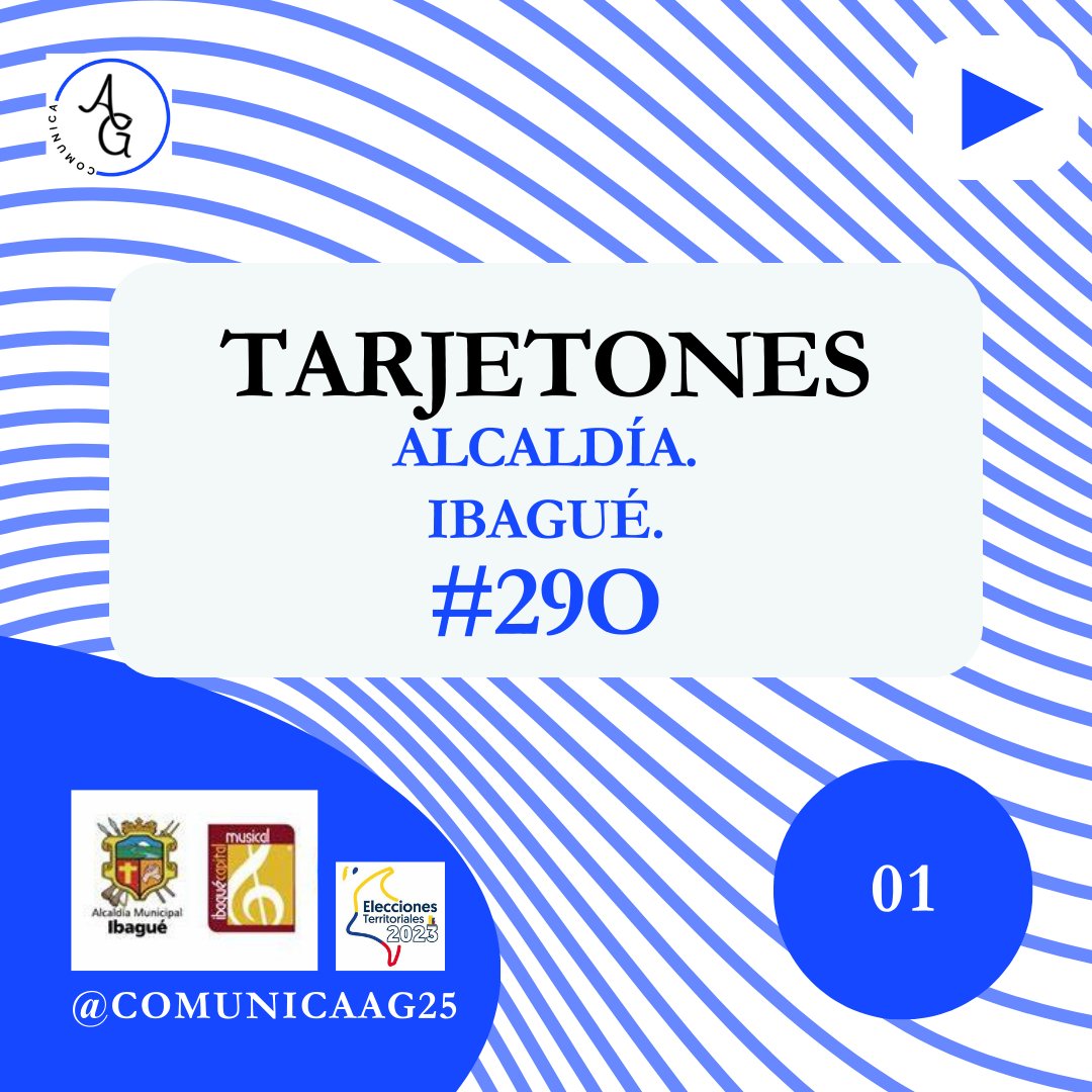 ComunicaAG's tweet photo. 💙💙 Comunica a partir de la información encontrada en la web, la Registraduría y el Consejo Nacional electoral (CNE),
#ComunicaAG #Comunica #Elecciones #Candidatos #Alcaldia #Ibague #CNE #RNEC #29O https://t.co/h7b6qpVSkJ