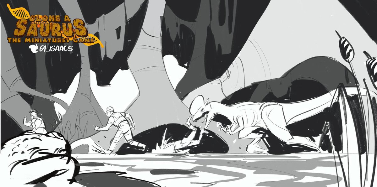 CloneaSaurusMG's tweet photo. Things are starting to WRAP UP behind the scenes for Clone-a-Saurus.

Enjoy some sketches for some upcoming artwork by the ever-talented @hongli64 . Here we have Coelophysis and Dilophosaurus! https://t.co/L7fHblXVh4