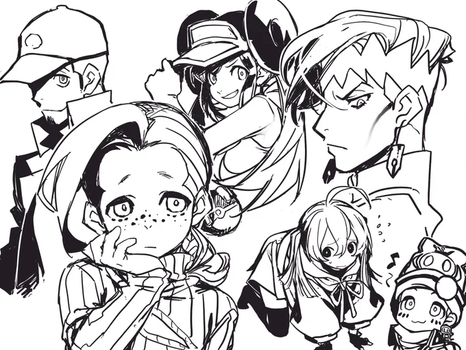 最近人間描いてなかったからジャンルごちゃまぜ落描き 