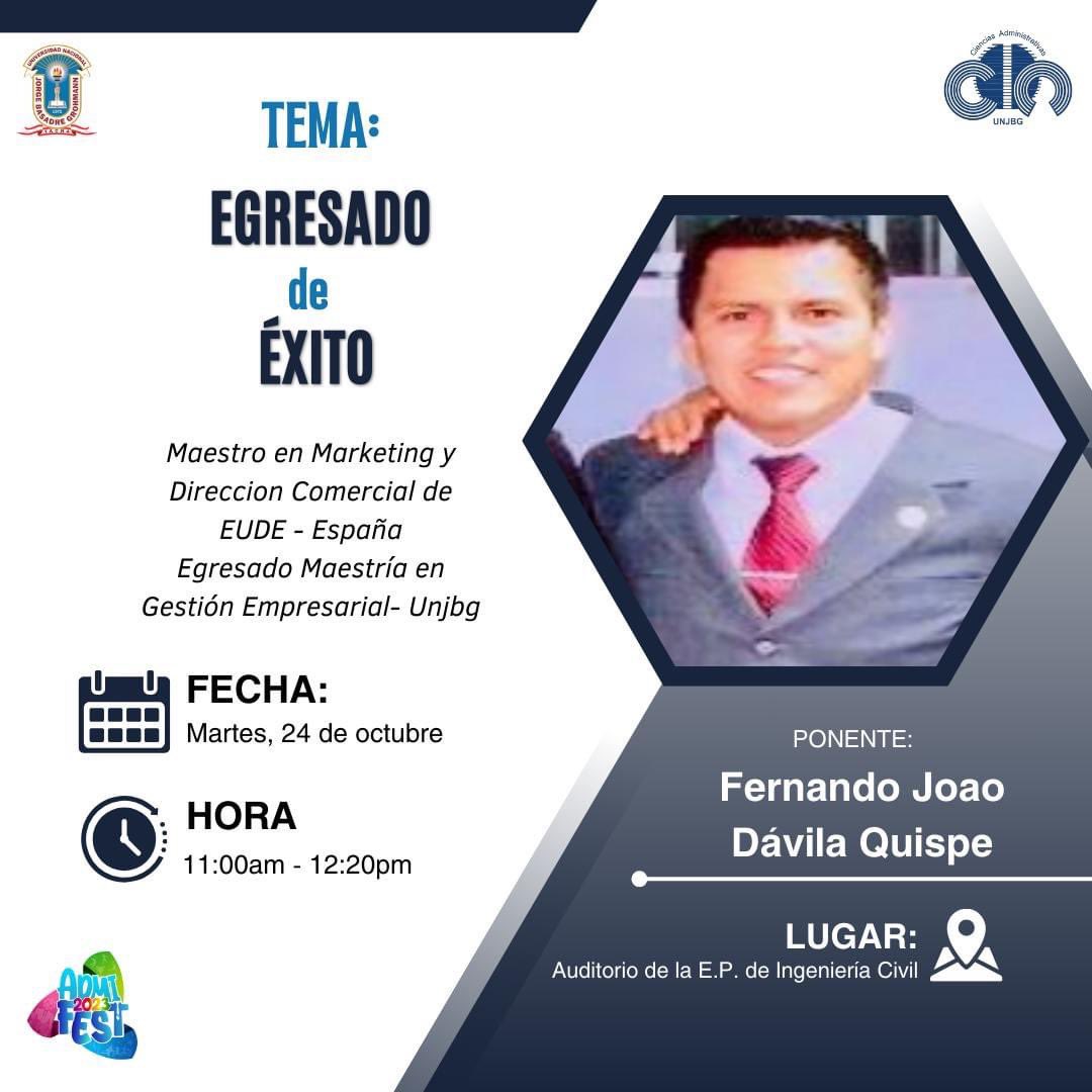 fjdq79's tweet photo. Muchas gracias por la invitación.
Siempre es más que un placer compartir mi conocimiento y un orgullo que sea a mi alma mater 💙 ESAD FACA UNJBG 💙 https://t.co/SIfsVpD3LR