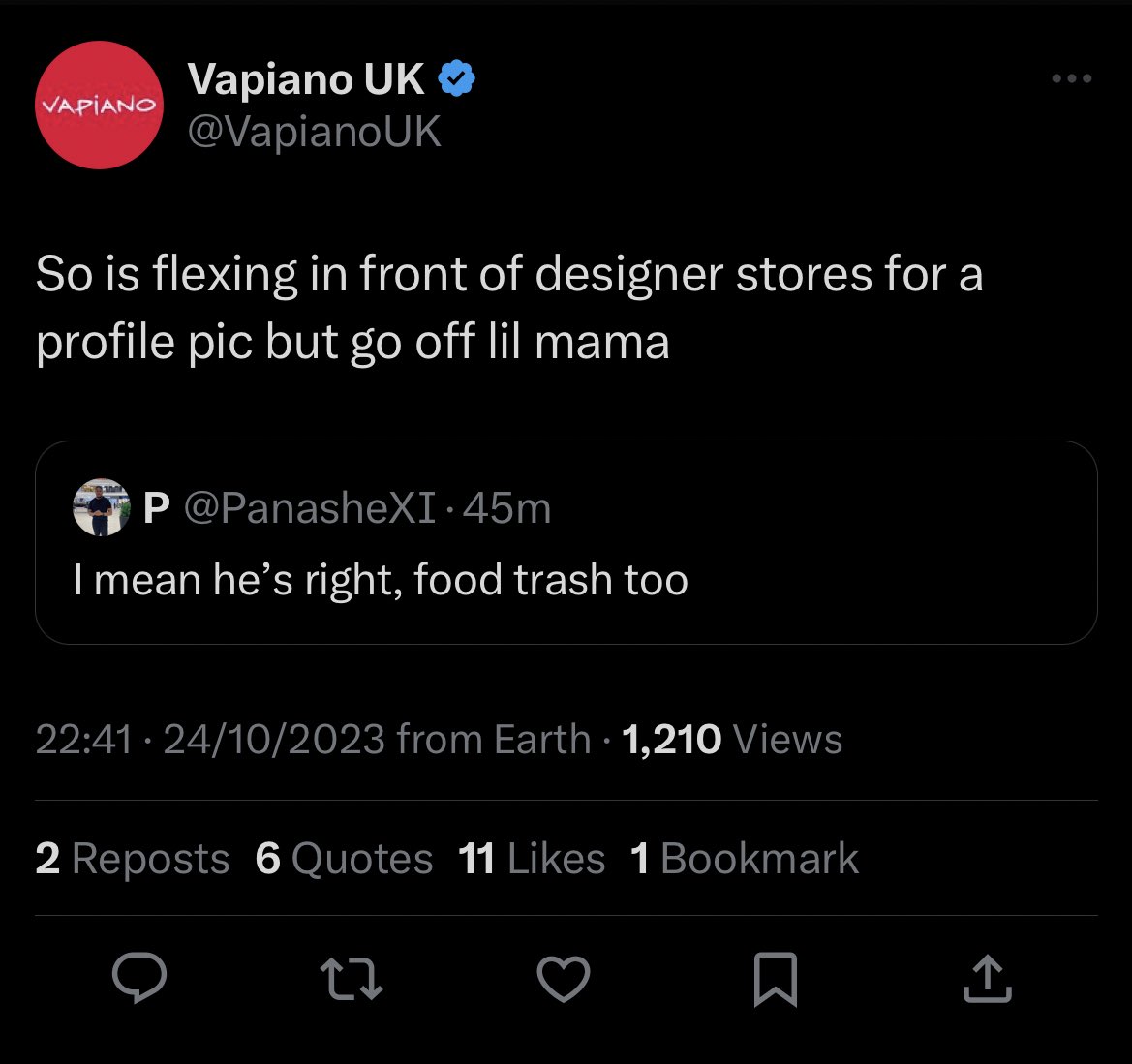 MusicConnoisseu's tweet photo. WHOS RUNNING THE VAPIANO ACCOUNT 😭😭😭😭 https://t.co/pnMFD1q9UT