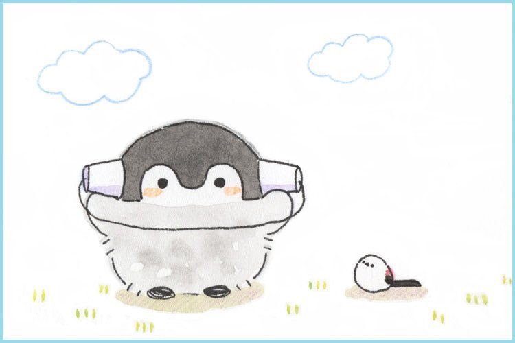 コウペンちゃんと糸電話  (2019年4月掲載)