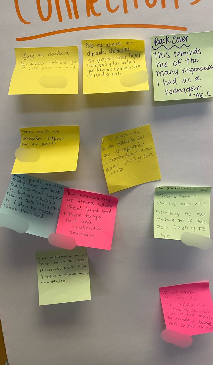 aemaldo's tweet photo. #PreReading Stations before our #EB students begin our #ReadingUnit for #UnderTheMesquite by @ggmccall! At one station, we made connections to the Book Cover and Summary. I love finding connections before I even begin a book! ##StrikeAsOne #RattlerUp https://t.co/ZIdLIfl1DN