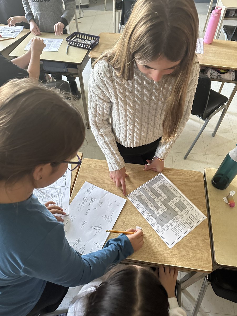 Teach_LearnGrow's tweet photo. Lunch hour math workshop had a great kickoff today! A special shoutout to our grade 7 leaders who did a fantastic job leading math games to support our younger learners with subtraction! #learningbuddies #collaboration https://t.co/ZgVkHWESBh