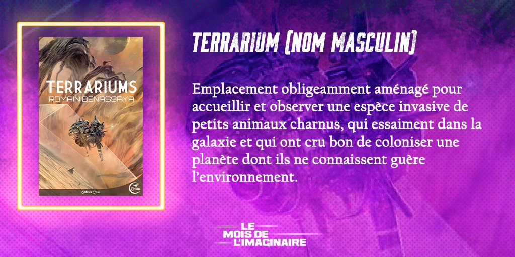 Comment réagiriez-vous, si vous vous réveilliez dans le terrarium de quelque espèce extraterrestre inconnue ? C'est ce qui arrive aux personnages de Terrariums de Romain Benassaya, un incroyable roman de SF à découvrir chez <a href="/_CRITIC/">éditions CRITIC</a> ! ☄️🚀
