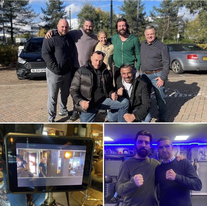 Management_AMG's tweet photo. Angel of the North a true story based on the life of World Bare Knuckle Champion 
James “Gypsy Boy” McCrory. 

Special thanks @EbanieBridges John Duddy @cybiggs Sean Cronin Raymond Hollywood

The real James McCrory on Ebanie’s right

On screens in the near future - a MUST watch! https://t.co/Z5QZVadK7n