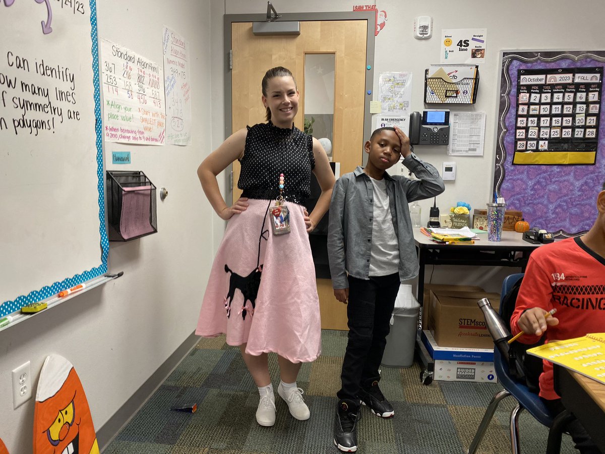Symmetry art and 50s attire for the 50th day of school!!! <a href="/LAV4thGrade/">LAV4thGrade</a> <a href="/LaVillitaElem/">La Villita Elementary School</a>