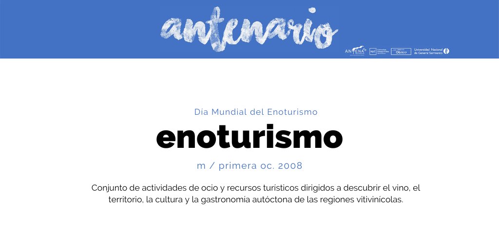 AntenarioDiccio's tweet photo. ¿Qué es el <enoturismo>? Hoy es su Día Mundial y puedes leer la entrada completa en https://t.co/9JyO1BQlZz
#enoturismo #vino #turismo https://t.co/JVmBLLg63d