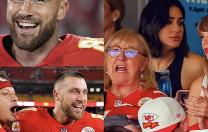 ALockerRoom1's tweet photo. Contrary to popular Swiftie opinions (and hilarious TikTok trends), Taylor Swift did not put Travis Kelce on the map.

https://t.co/5n8o8oDuk3 https://t.co/PMTwAPupWM