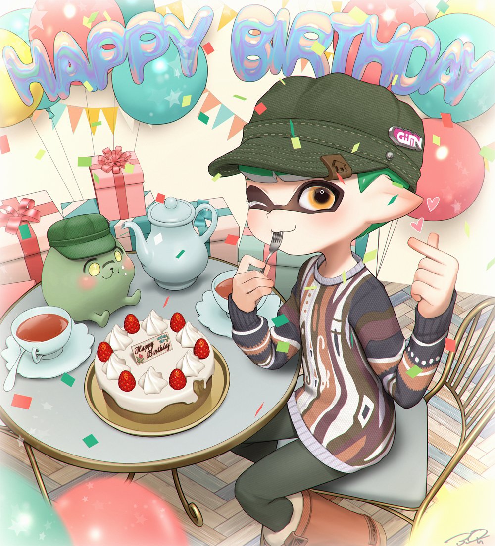 インクリング ,イカボーイ(スプラトゥーン) 「commission」|ぷちのイラスト