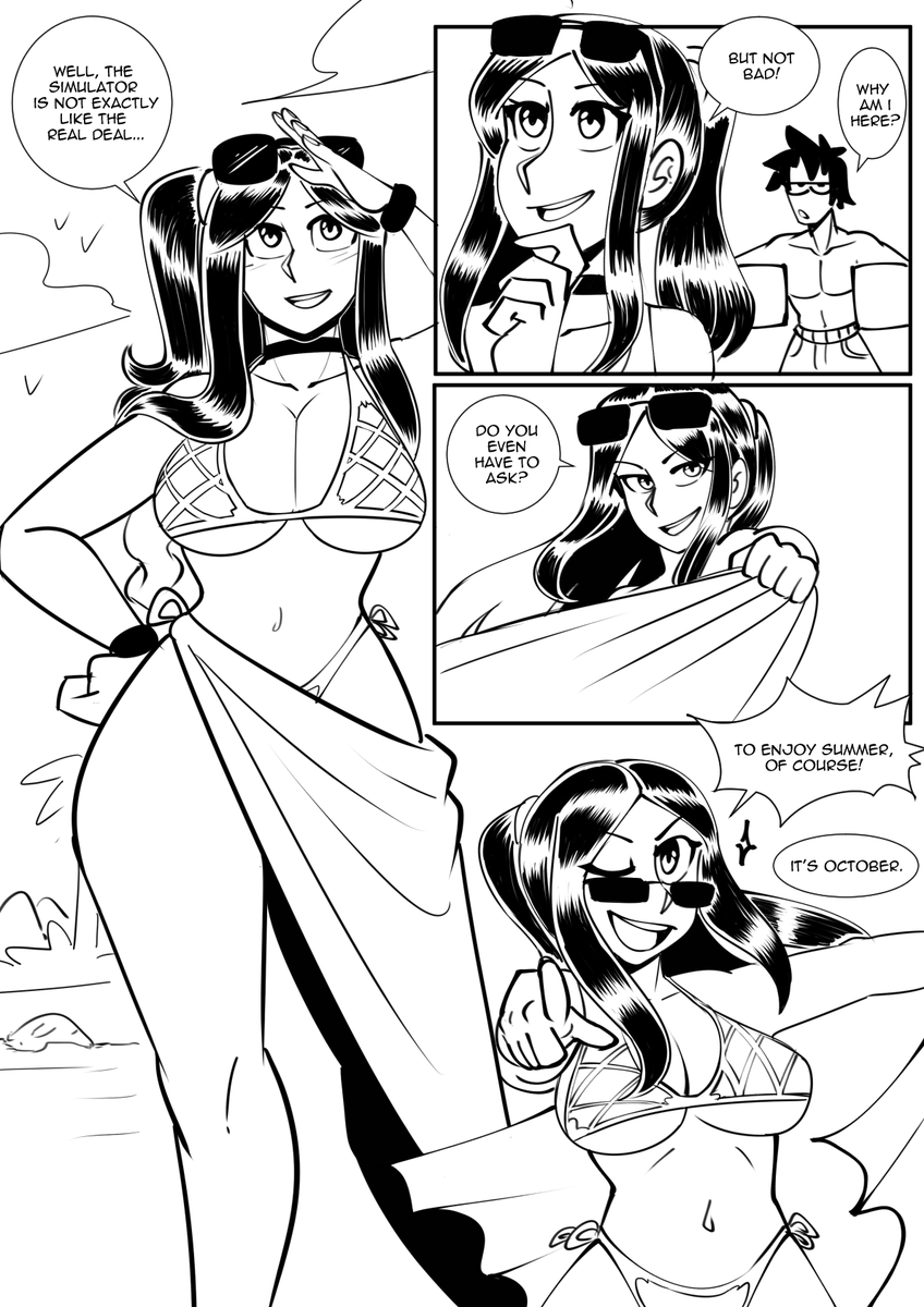 ClinickCase's tweet photo. Made a 14-page comic on the p-site about  Adult Summer Da Vinci.  Just her and Ritsuka enjoying summer. Nothing nefarious happening. 
:^)
#fgo https://t.co/PmMvyrSkZw