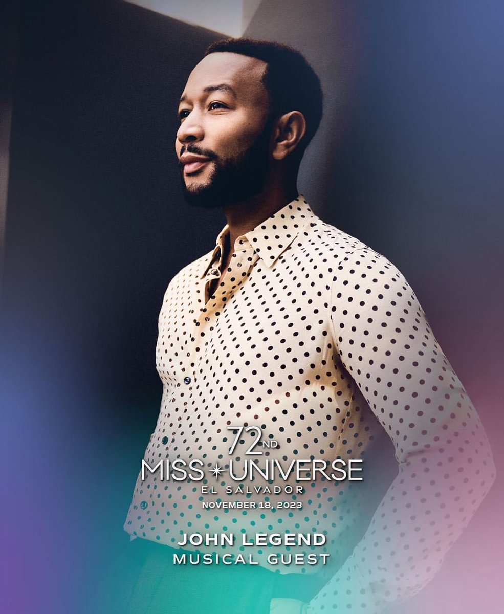 PartySV_'s tweet photo. El cantautor de “All Of Me”

Será el encargado de ponerle el toque musical a Miss Universo El Salvador 🇸🇻
John Legend🎤 https://t.co/DKfFEFStk7