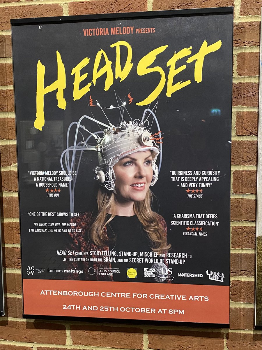 Was great to finally see @victoriamelody Headset that I’ve wanted to see for ages @AttenboroughCtr A great show about comedy, ADHD and a bunch of other life stuff…she’s a funny, brilliant one and it’s worth seeing if it’s in a town near you (or one further way you can get to)