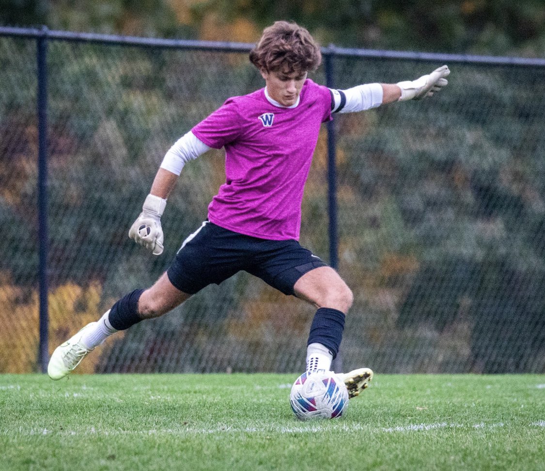 WHSboyssoccer13's tweet photo. With today’s win, GK Blake Berton has become the program’s all-time wins leader surpassing WHS greats Andrew Pesci and Preston Neal. Congratulations Blake! https://t.co/NiJxr3dkQi