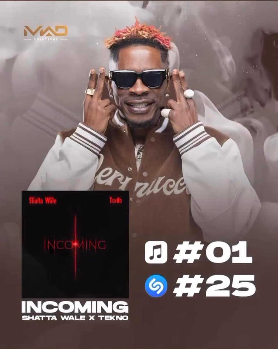 goussouibrahim's tweet photo. #Incoming is creating magic. Keep supporting it by buying, streaming, and sharing across all platforms 🔥🔥🔥

Listen to Shatta Wale's #Incoming ft Tekno 👇🏿👇🏿
https://t.co/dnrL4IxiK0 https://t.co/OxHT2AJoMt