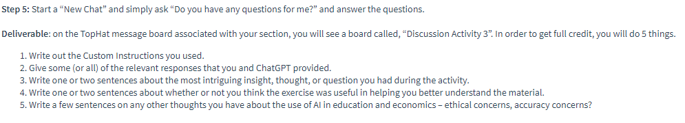 EconoMEHics's tweet photo. enjoying reading responses from our 1st #AI activity: 
tell #chatgpt to act like a student and have the user to be a teacher #edtech #AIED
range of opinions
-accuracy/privacy/bias
-can go off topic
-good use of #AI
-better than quizlet/chegg
-job loss fear
-students want to learn https://t.co/WRAYLbuS6L