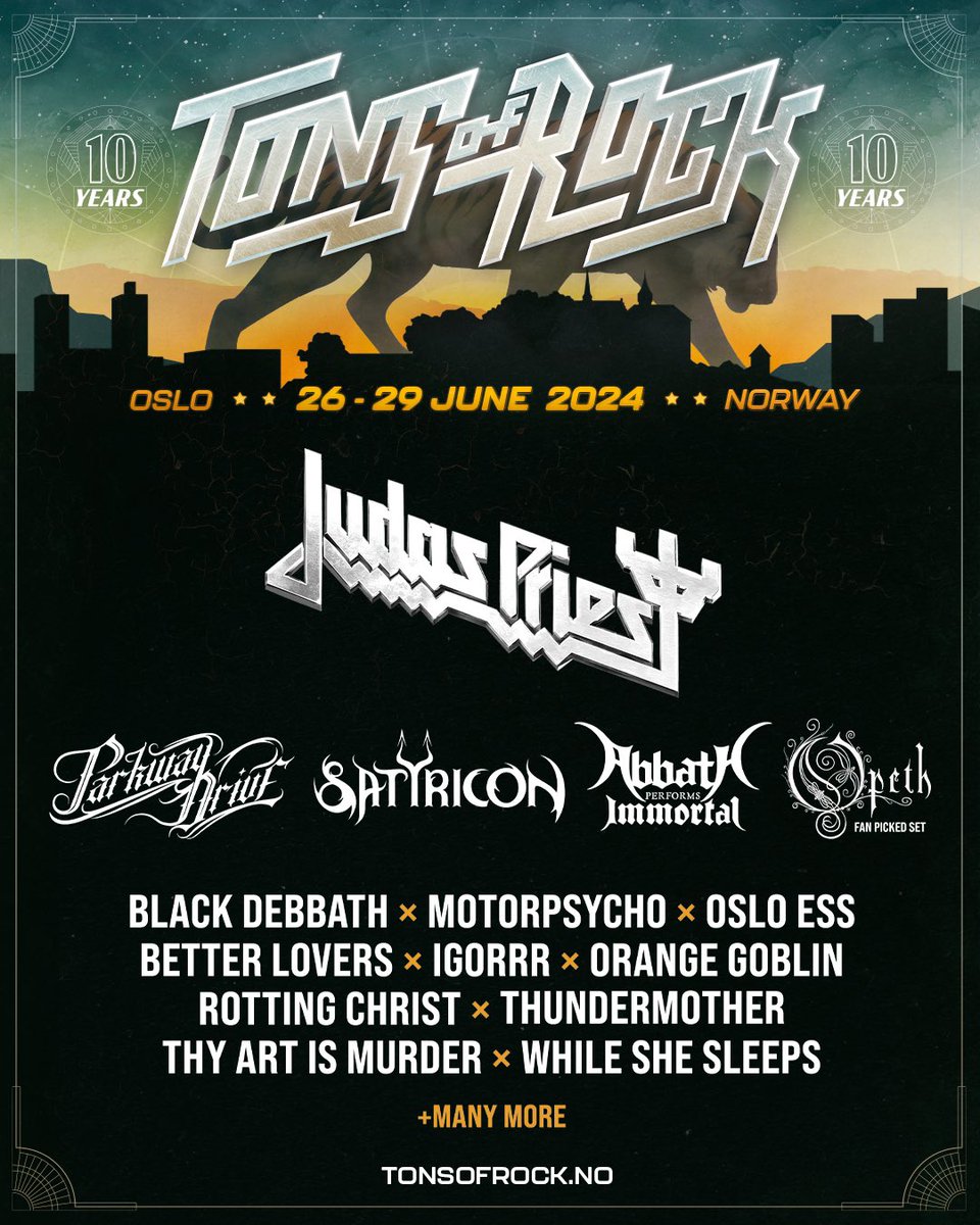 We are playing @tonsofrock in June 2024. Tickets on sale this Friday.