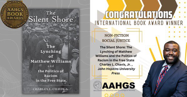 Chavis4Change's tweet photo. Wow! I am deeply honored to be the recipient of the @AAHGS International Book Award for the Silent Shore! So thankful to the family of Matthew Williams for allowing me to share your loved ones story with the world! #TruthFirst  #BlackLivesMatter https://t.co/Fk3t4KD0Of