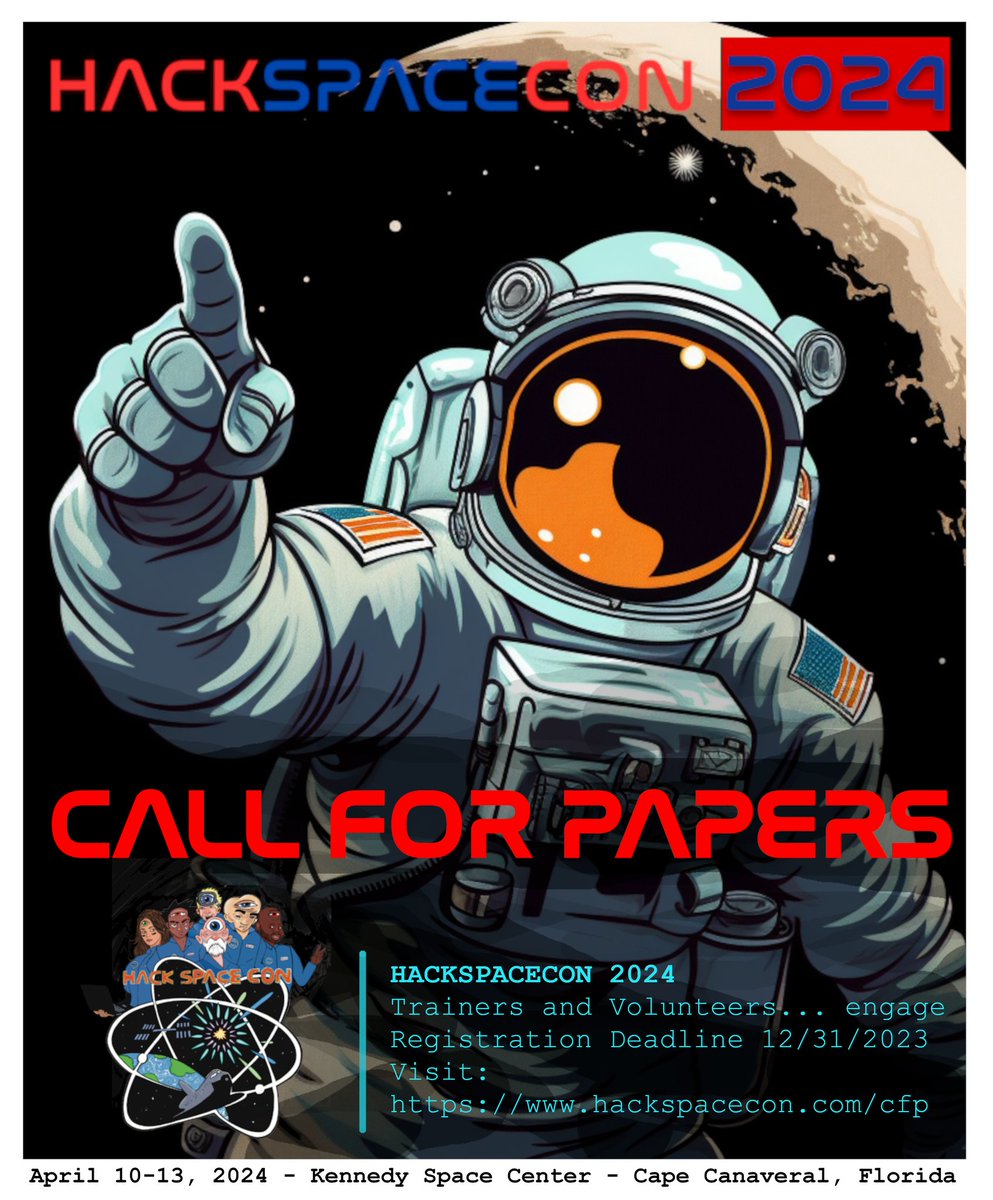 findeldia's tweet image. @HackSpaceCon  is looking for the crew of next mission. Trainers and volunteers,
Call for papers is now open!  Register at: https:// hackspacecon.com/cfp