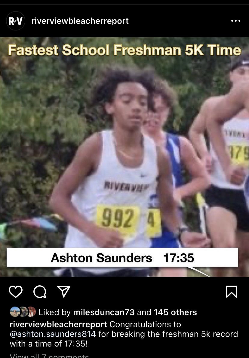 Freshman <a href="/asaunders814/">Ashton Saunders</a> is fast 💨