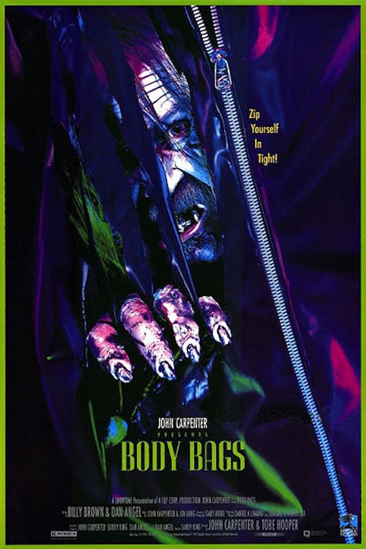 Evarythang's tweet photo. 10/21 (4) Body Bags - John Carpenter and Tobe Hooper's horror-comedy anthology, with Carpenter himself playing his very own Cryptkeeper. A very silly good time, especially the Stacy Keach hair segment. #31daysofhorror #butnotreally #butmaybe https://t.co/uTFaQkhPhJ