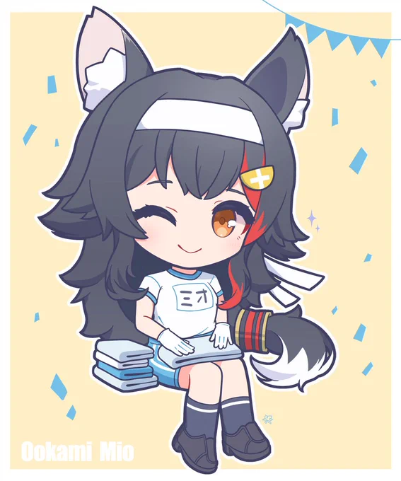 運動会準備みおちゃん!  #みおーん絵