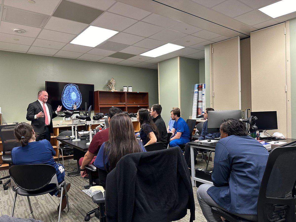 UTMB_Pathology's tweet photo. We were fortunate to have Dr. Gregory N. Fuller, M.D., Ph.D., Distinguished professor and former director of Neuropathology @MDAndersonNews , join us for grand rounds this week. He also engaged in an interactive unknown case session with the residents @UTMB_Pathology
#NeuroPath https://t.co/pacfHcYjOT