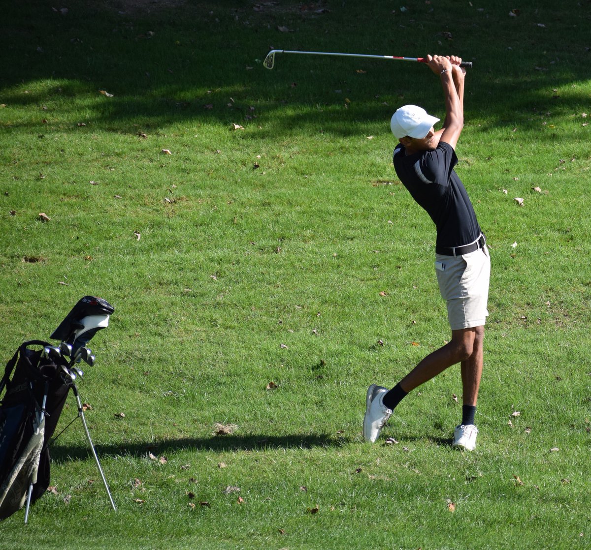 After day one of the state championship, Dev Sheth is in the lead by three strokes at -3. He will try to win the tournament tomorrow at the University of Maryland Golf Course. #drivethegreen