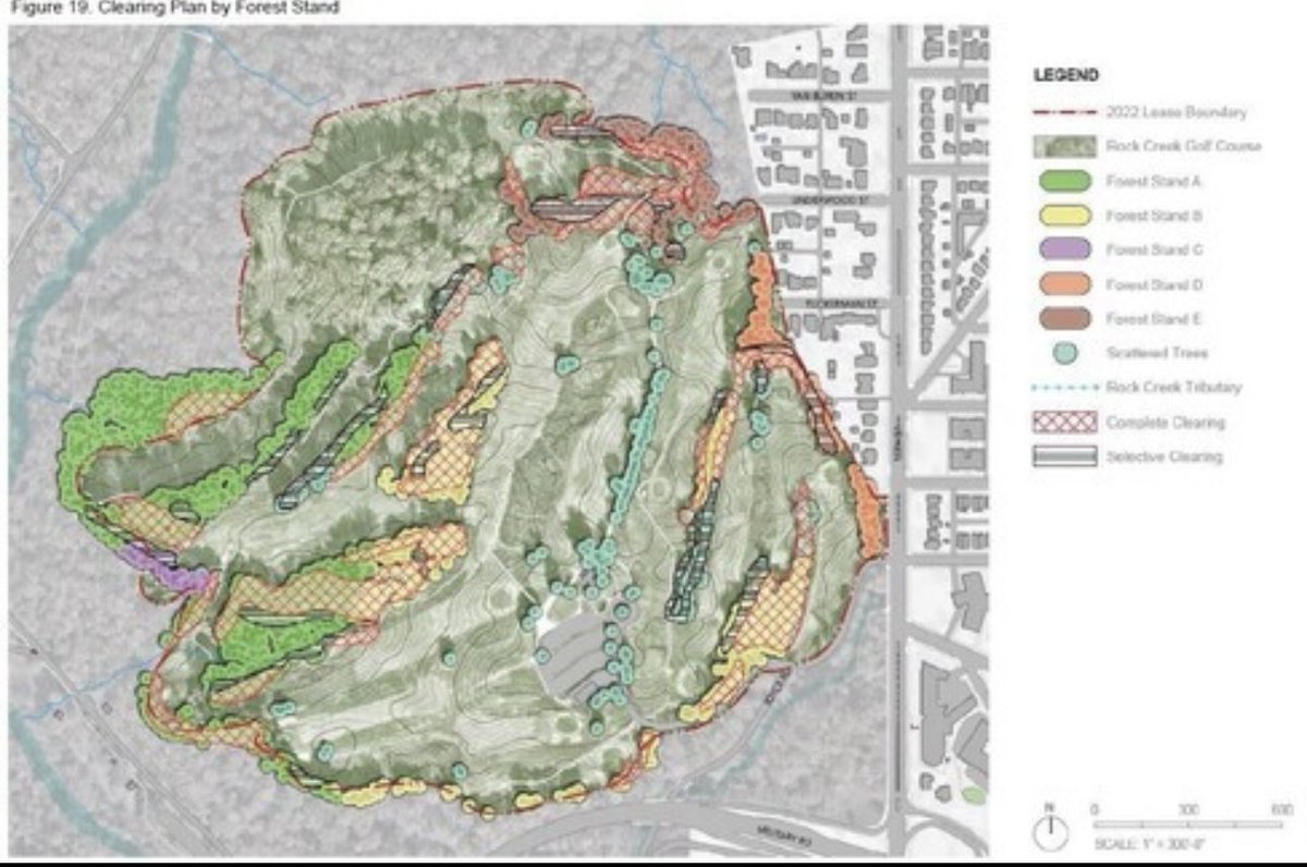Best_ChevyChase's tweet photo. Wow. For the first time ever, reactionary people—opposing things before admitting to not understanding what they were opposing—swayed by discourse and reason! This is about clearing some trees to rehab the Rock Creek Golf Course. Within the historic course’s existing footprint https://t.co/n8xRudVHXr