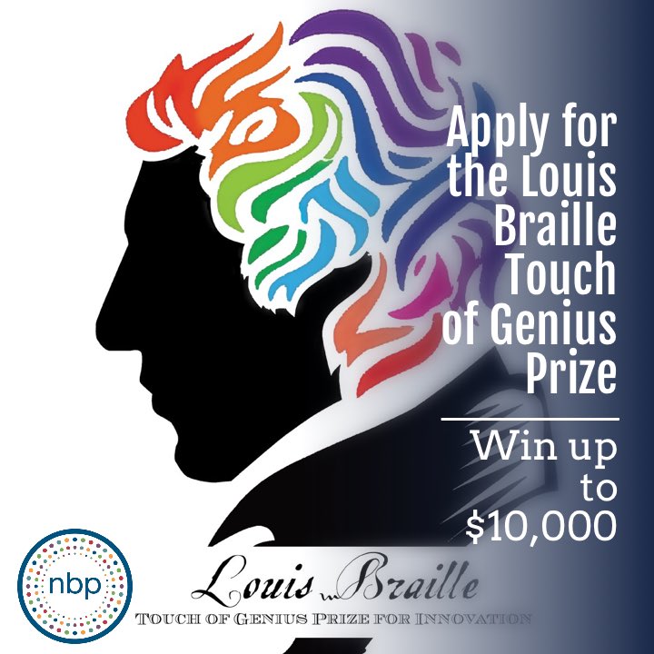 BraillePress's tweet photo. Have an innovative idea to improve the field of braille and/or tactile literacy? You could win up to $10,000 - Apply today here: https://t.co/5pDw1FEAlK
#LouisBraille #TouchOfGenius #InnovatorGrant #PrizeGrant #BrailleLiteracy #TactileLiteracy https://t.co/Ir1ty6SeBh