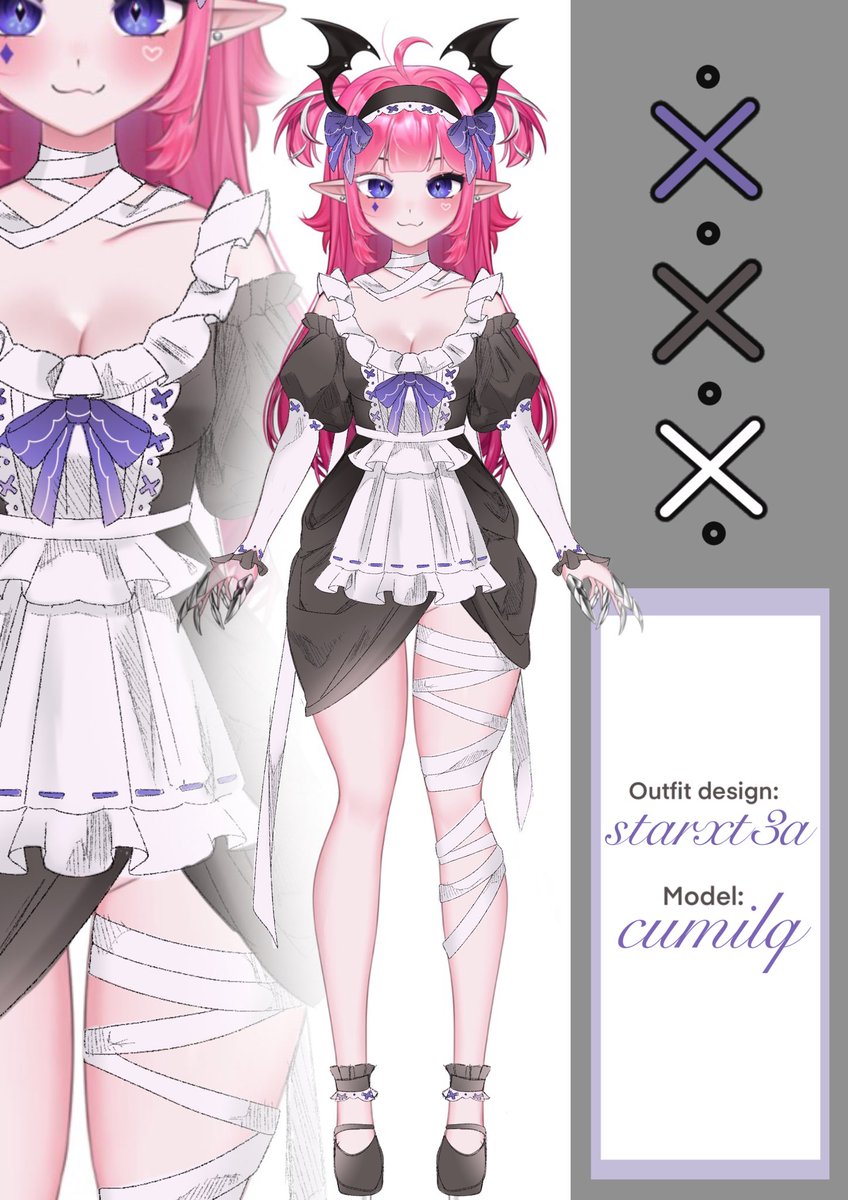 starxt3a's tweet photo. Camila Halloween costume entry !! Here’s a cute maid-mummy hehe #spoopyimp 👻💜 https://t.co/IhHRtRVasq