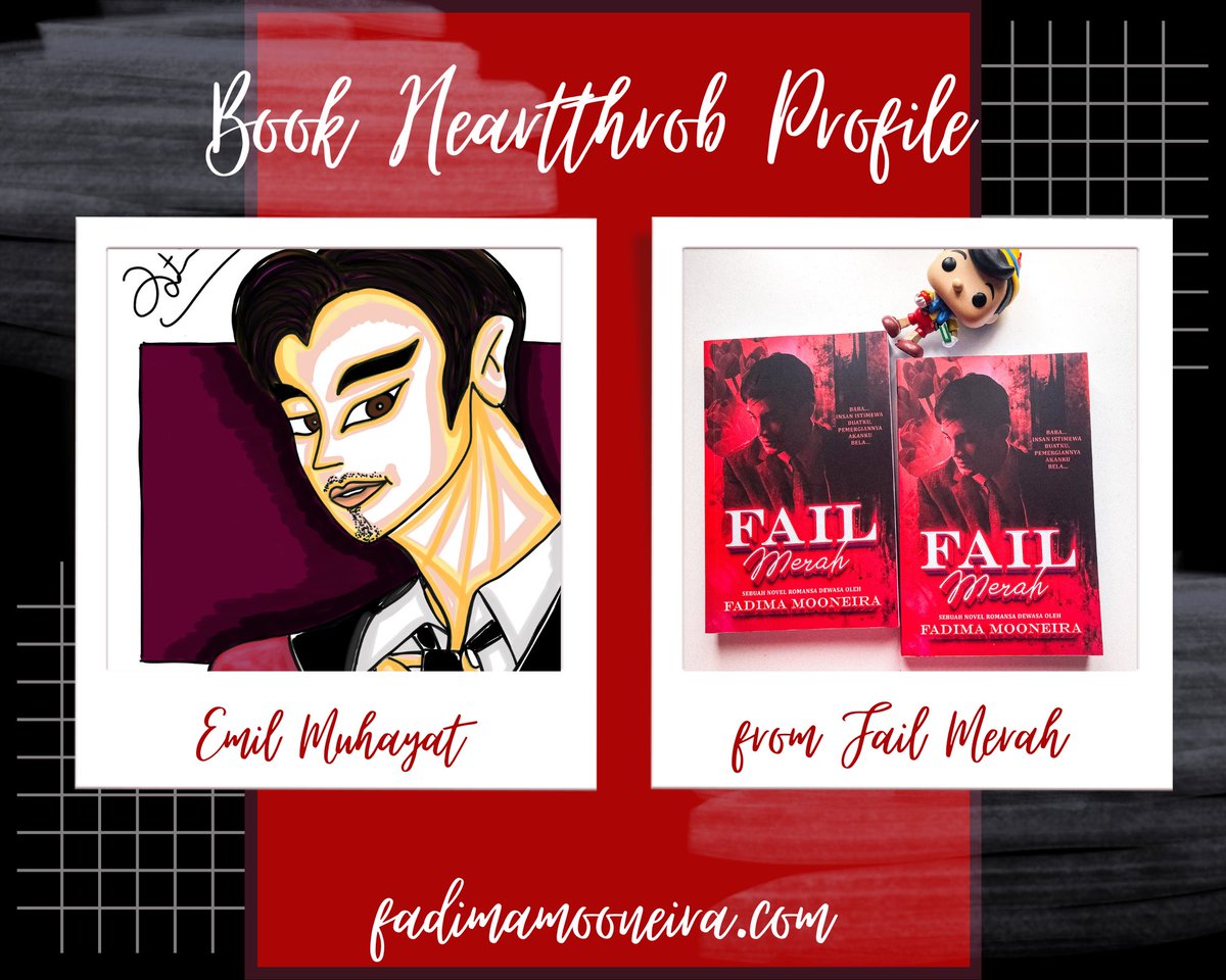 Mooneira's tweet image. October 2022 Post:

fadimamooneira.com/2022/10/book-h…

#EmilMuhayat #MaleProtagonist #BookHeartthrob #FailMerah #FadimaMooneiraWriter #AdultRomanceNovel #RomanceNovel #FadneiraImaginativeEmpire #RemyHii #BookHeartthrobProfile  #Edutainment #PopCulture #FadimaMooneiraDotCom