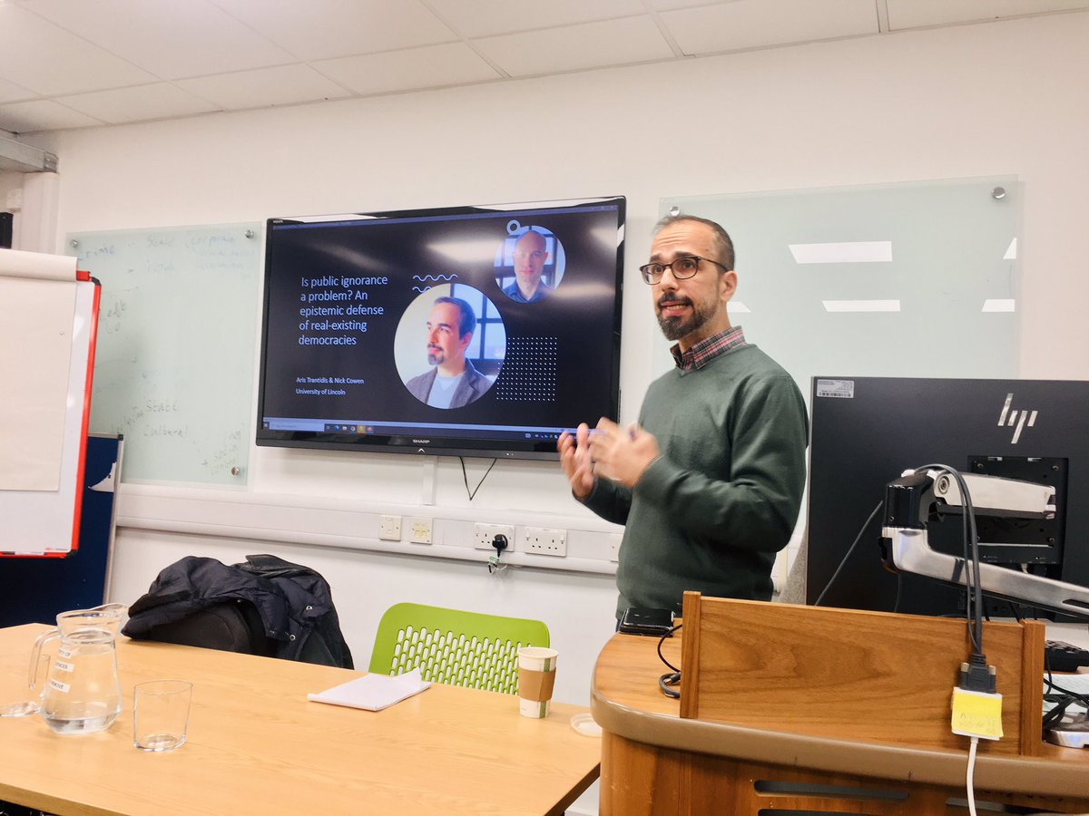 An excellent presentation by Dr Akis Trantidis @aristrantidis and Dr Nick Cowen @nc0we followed by a comprehensive discussion during q&a this evening at @CSDWestminster. Thank you Aris & Nick for visiting us! ✊🏽 (Cheers @JacStJohn1 for organising).