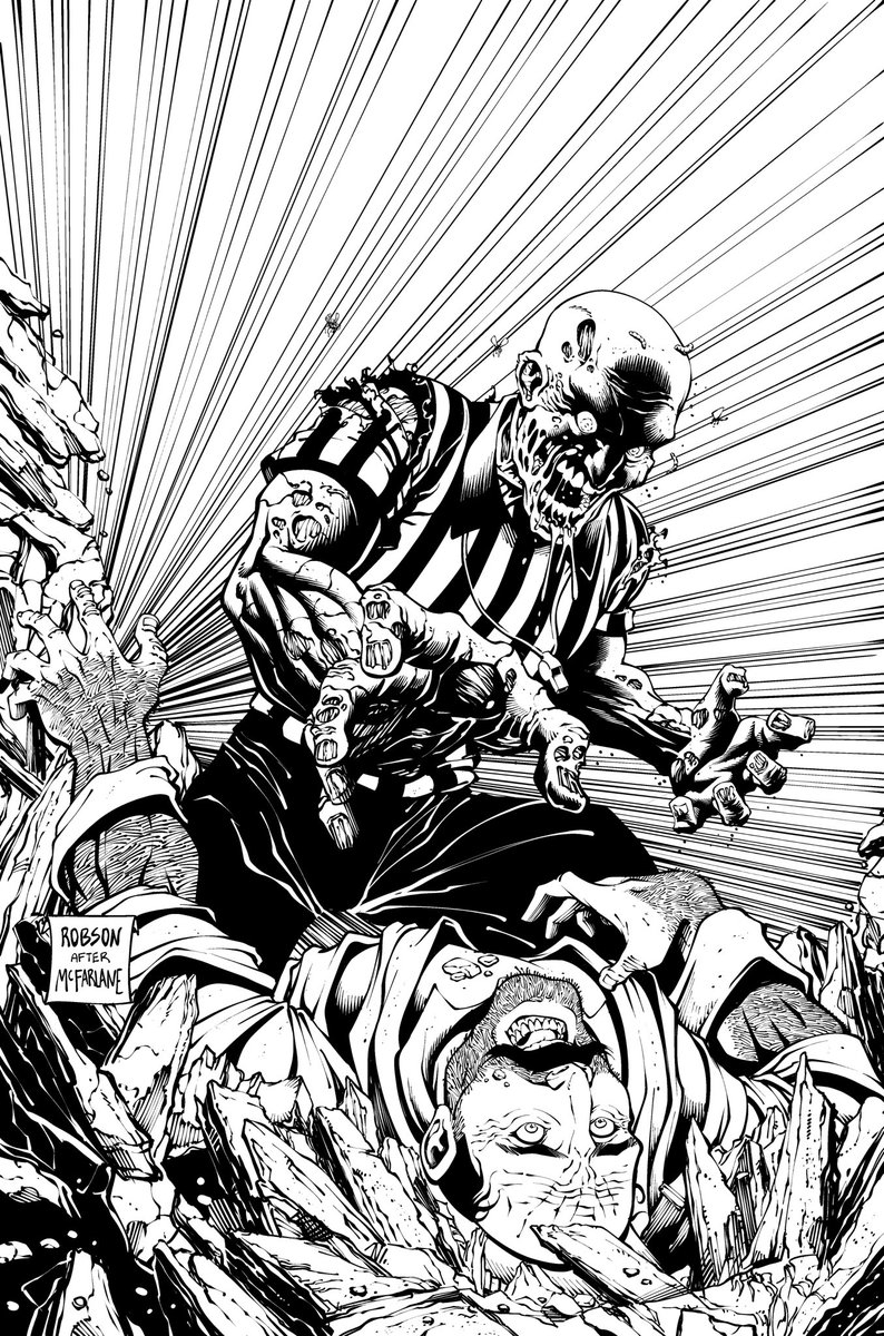 Cover inks for issue 3 of my self funded comic, Outbreaks! Next campaign is coming in March of 2024!

Can you guess which CLASSIC comic book cover I’m paying homage to with this one? Hint: It’s a Todd McFarlane homage!