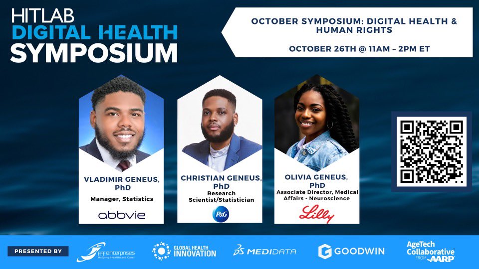 dr_vjg's tweet photo. We’re excited to be part of @HITLAB’s DigitalHealthSymposium. This Symposium brings together a diverse group of speakers and health leaders from across the world to discuss topics related to human rights and health equity. Always a pleasure working with @dr_cgeneus, @oliviageneus https://t.co/jykkAVZ6mA