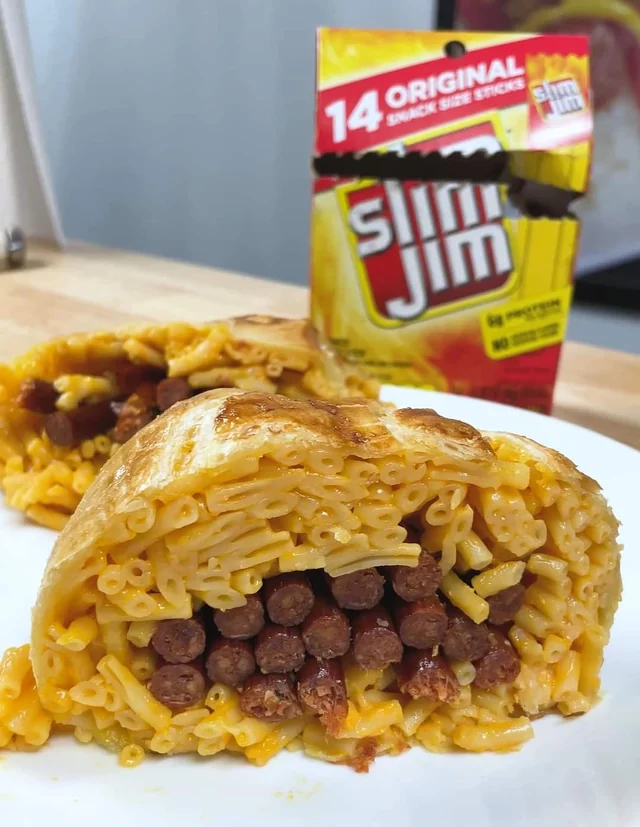 messedupfoods's tweet image. slimjim beef wellington