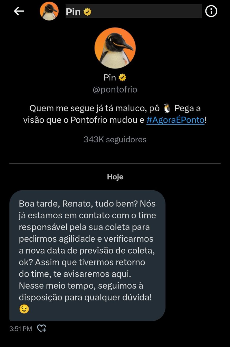 Renatomenezes87's tweet photo. tipo de mensagem que grande equipe do @pontofrio me envia , repostem essa mensagem pra ninguém mais cair nesse péssimo atendimento dessa empresa. é muita humilhação receber um produto defeituoso e não conseguir devolver 😭😭 , #AgoraÉPonto https://t.co/HD36EeUVEQ